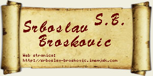 Srboslav Brošković vizit kartica